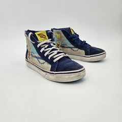 VANS x Spongebob Squarepants Zip High Top Shoes Youth’s Size 2 Skate Blue 721356