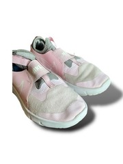 Nike Flex Runner 2 Pink Gray White Slip On Running Shoes Youth Size 3.5Y