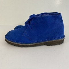Crewcuts J Crew MacAlister Boots Blue Suede Leather Rubber Sole Kids Size 12