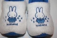 Miffy Bunny Rabbit Dutch Slip On Slippers 4-5 Holland Plush Faux Wooden Shoes