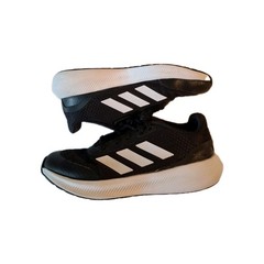Adidas Unisex Cloudfoam Black White Sneakers Athletic Shoes Size 2
