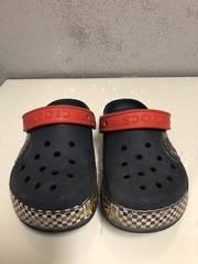 CROCS Kids J 1 Crocband Fun Lab Light-Up Race Car Clog, Navy