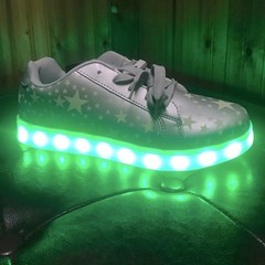 ✨⭐️ Silver Shooting Star LED Light Glow Shoes 🌟