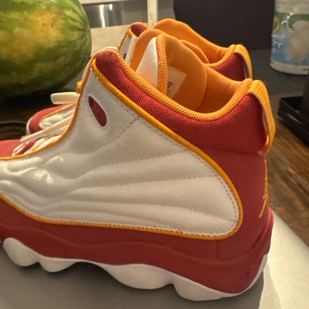 Jordan Pro Strong DC7911-168 White/Red/Orange Basketball Sneaker US 6Y