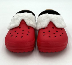 Crocs Santa Lined Kids Festive Red Clogs NWOB