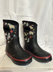 Lone Cone Unicorn Dreams Kids 9T Mud Muck Boots Black Winter 9 EU 27 Rain Farm