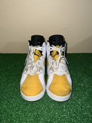 Nike Air Jordan 6 Retro PS White Yellow Ochre Black DV3605-170 Size 2Y