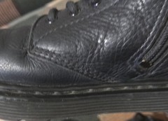Doc Dr Martens 1460 Pascal Mono J Black Leather 8-Eye Combat Boots Youth Size 3