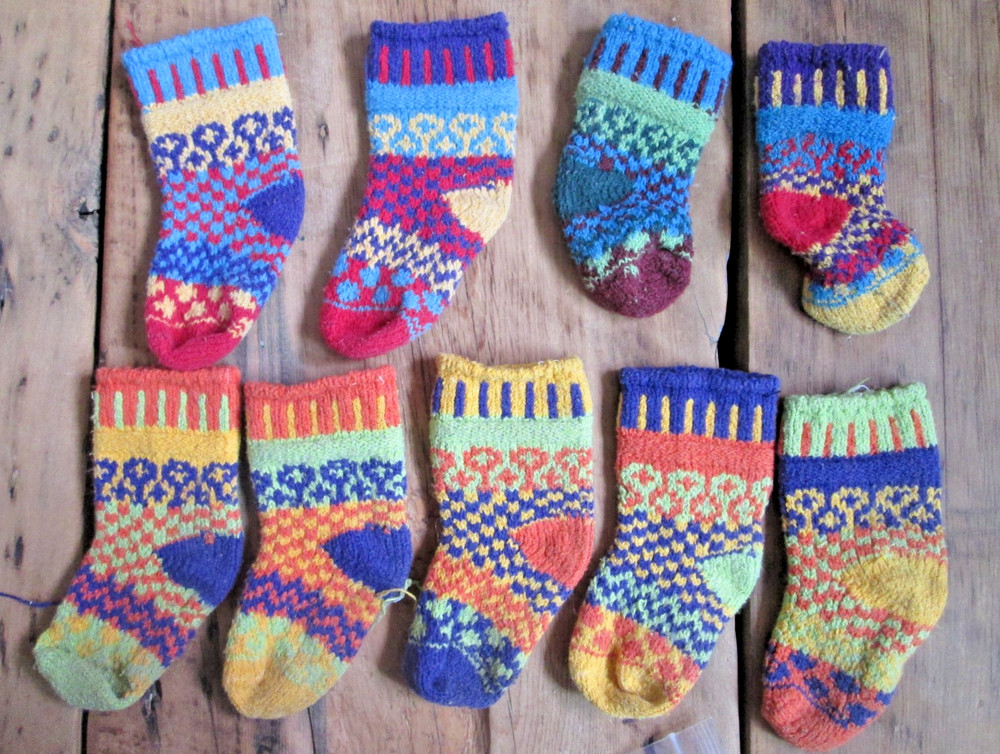 Solmate Firefly Mismatched with Love Baby Toddlers Hippy Colorful Knit Cotton