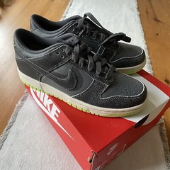 New Nike Dunk Low SE Halloween DQ6215 Iron Grey Phantom Ghost Green 5.5Y 7 Women