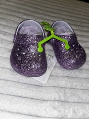 Crocs Classic Lined Chunky Glitter Clog Purple Kids C4