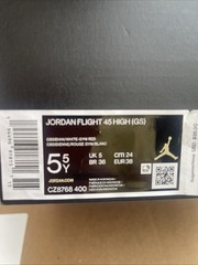 Size 6-JORDAN FLIGHT 45 HIGH BLUE-RED CZ8768-400) Size 5.5Y