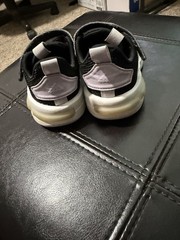 adidas Cloudfoam Comfy Black/White Hook & Loop Mesh Sneakers Kids US 5K