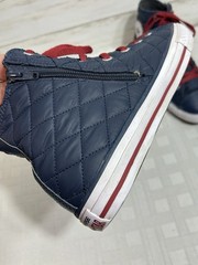 CONVERSE Chuck Taylor SIDE ZIP Blue QUILTED Junior Youth Size 6 Boy Girl Shoe
