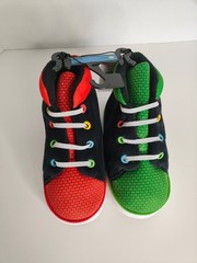 SUPER MARIO BROS w/ LUIGI Plush Sneaker-Style Slippers Boys/Youth Size 11-12 NWT