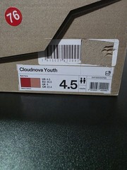 On Cloudnova Youth Sneakers Red/White/Gray/Black Unisex Kids US 4.5 EU 36.5