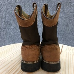 Itasca Boots Youth 4 Buckaroo Western Cowboy Brown Leather Pull On Block 5027030