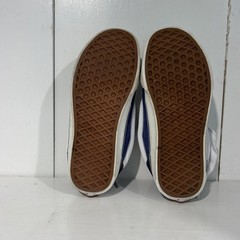 VANS Old Skool Boys Blue White Black Canvas Low Top Lace Up Sneakers Boys 4.5