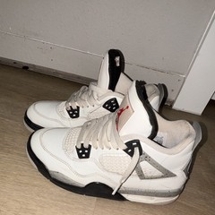 Jordan Air Jordan 4 Retro GS Sneaker White Gray Black Red 5.5Y IB4171-100