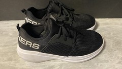 Skechers GOrun Fast Valor Running Shoe Black Boy/Girl Athletic Sneaker Size 4.5