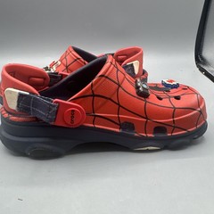 Marvel Crocs Kids Marvel Spider-Man Clogs Red Black Jibbitz Charms Youth Size 1