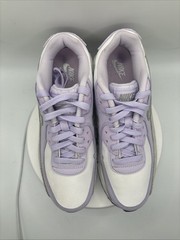 🔥New Nike Air Max 90 Leather CD6864-123 White Violet Frost Size Kids 5.5Y / W7