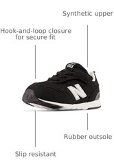 New Balance 515 New-B Hook & Loop Toddler Athletic Shoes Size 9 Black NW515BLK