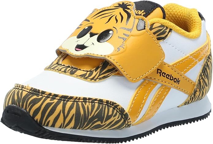 REEBOK ROYAL CLASSIC JOG 2.0 INFANT SIZE 8.0 TO 10.0 NEW TIGER WHITE FIERCE GOLD