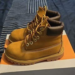 Timberland Premium 6 IN Waterproof Boot Wheat Nubuck Kids 10C TB112809713