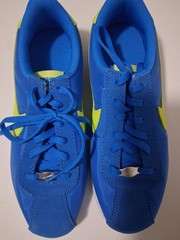 Nike Cortez GS Blue/Yellow Synthetic Low Top Sneakers 6Y IB7748-406