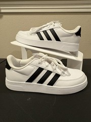 Adidas Breaknet 2.0 Kids White Tennis School Shoes Youth Size 4Y