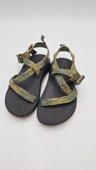 Chaco Z1 EcoTread Sandals Youth 4 US/3 UK/35EU Shoes Double Strap Green Yellow