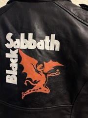 Leather Jacket Motor Cycles Kids Black real leather size(L)