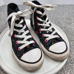 Converse All Star Chuck Taylor Hi Top Sneakers Black Galaxy Stars Junior Sz 12