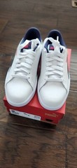 Puma junior size 5c regular, puma smash v2 L Jr. White-peacoat-red.