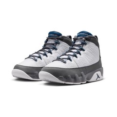 Grade School Air Jordan 9 Retro_White/French Blue-Flint Grey HV4574-100