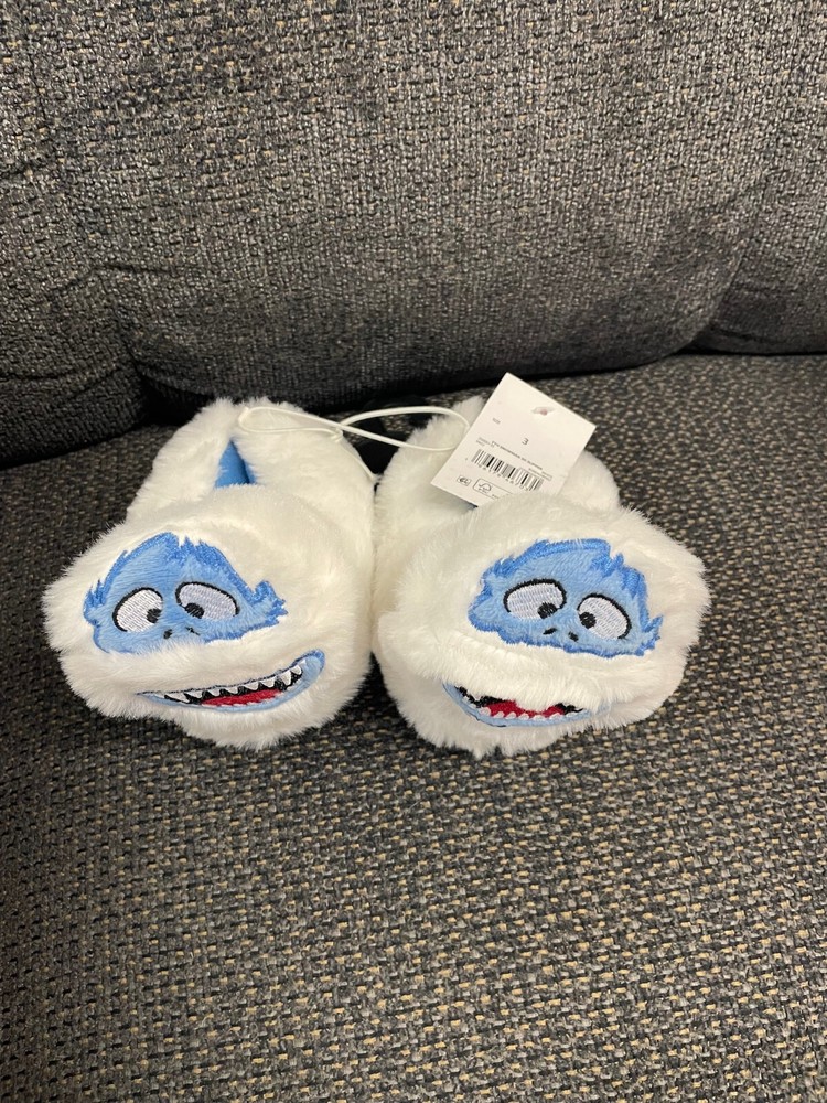 Abominalbal SNOWMAN RUDOLPH THE RED NOSED REINDEER Toddler SIZE 3 SLIPPER