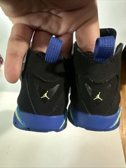 Kid’s 9c Jordan True Flight Black/Barely Volt-Hyper Royal (343796 074)(Sub box)