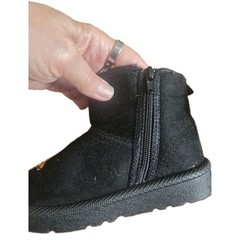 Size 6c Chuli T-Rex Dinosaur Embroidered Ankle Boot Suede