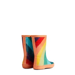 NEW $75 HUNTER Kids Original First Classic Rain Boots Rainbow Glitter US 7C