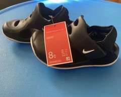 Nike Sunray 💥 Protect 3 Kid’s Sandals Sz 8 Black & White New w/Box