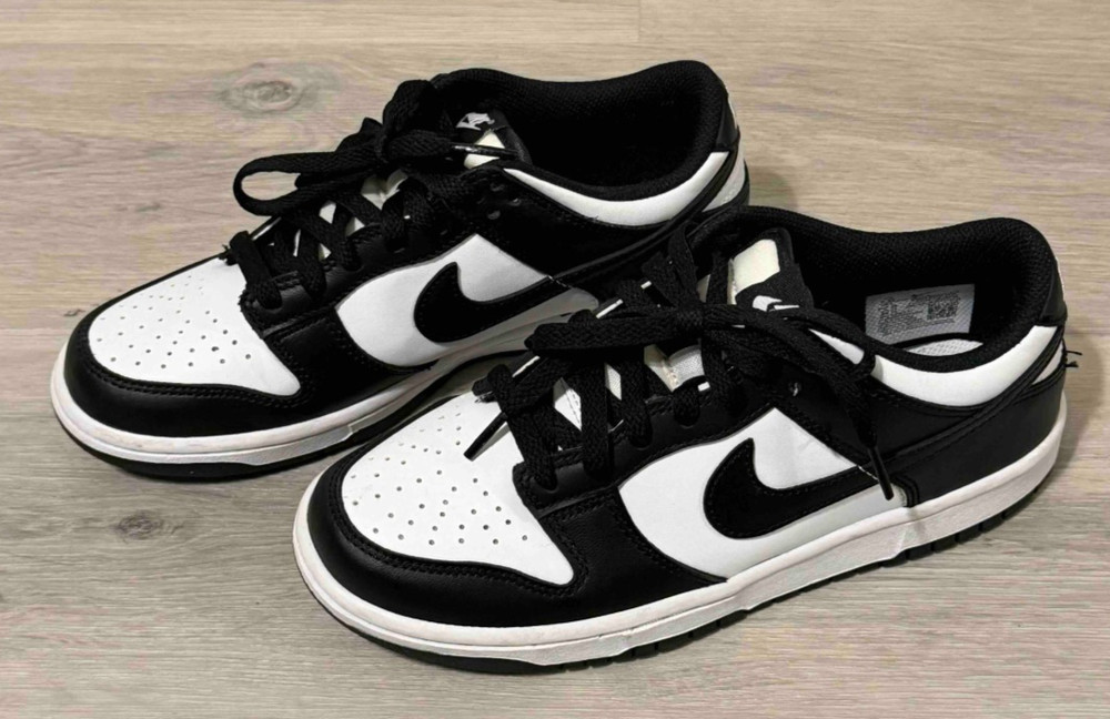 NIKE Dunk Low Retro Panda black and white kids unisex sneakers size 5.5Y NO BOX