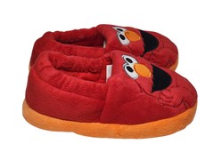 Sesame Street Elmo Slippers Size 9-10 for Toddler Boys or Girls Red Orange b13