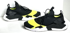 Nike Air Huarache Sneakers Kids’ Size 7 Youth US Black/Volt (943344-700) NEW!!