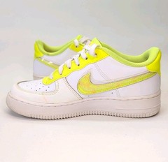 Nike Air Force 1 Low LV8 White Volt Pink Glow Iridescent GS 6Y Sneakers