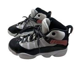 Jordan 6 Rings 13C White Black Pink DV3180-101 Kids Basketball Sneaker Retro