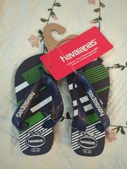 Havaianas Flip Flops Toddler Little Boys Top Trend Sz US 9C EU 25/26 Navy