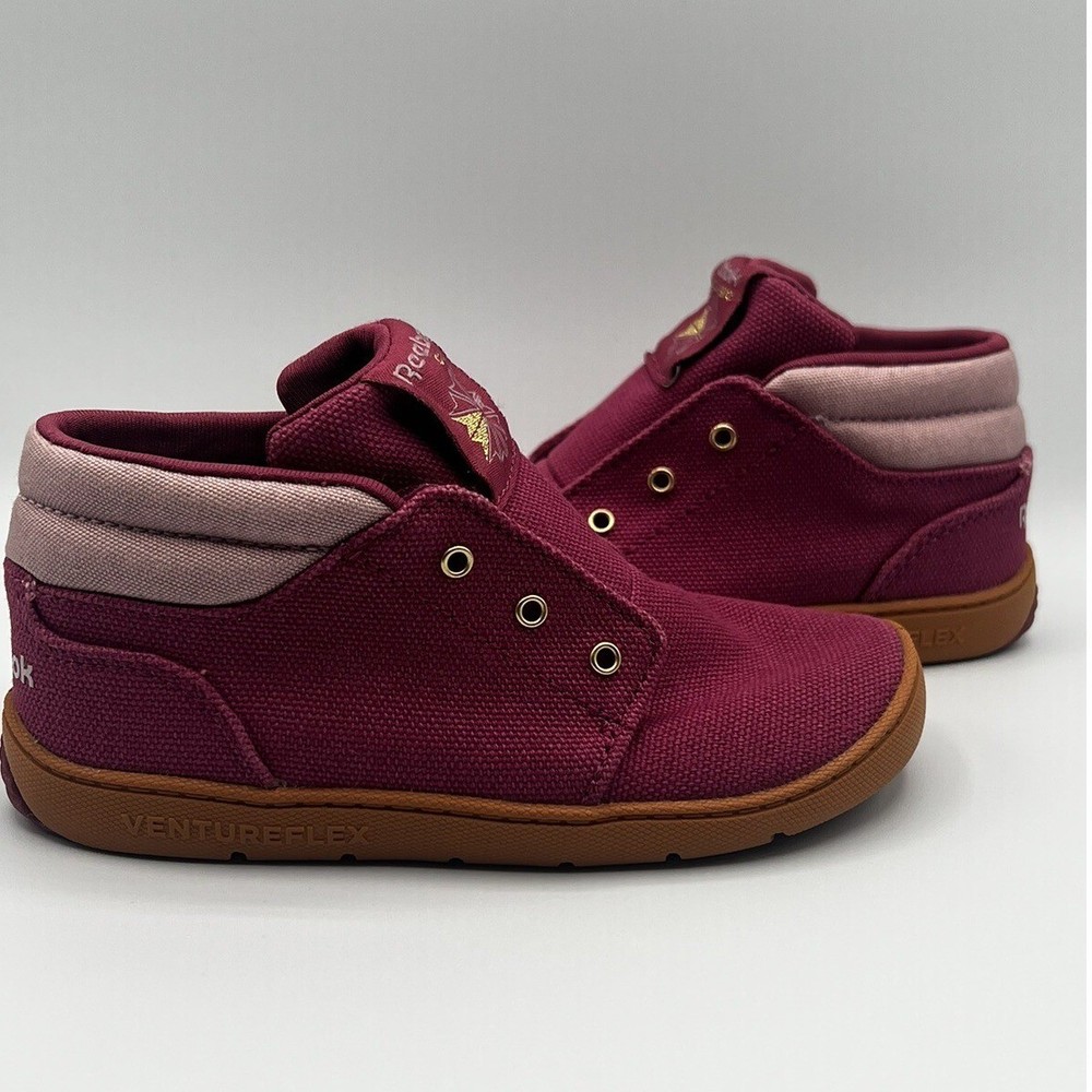 Reebok VentureFlex Peek N Fit Chukka Slip Ons Maroon Shoes – Kids Toddler Size 8