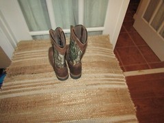 Magellan Outdoors 167265 Realtree Camo Brown Square Toe Boots Youth size 13