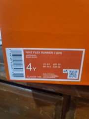 Nike Flex Runner 2 Triple White Youth Size 4Y(5.5W) Slip On